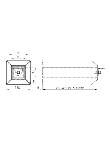 Potelet d'ancrage pour dalle beton ou charpente - SECUR - SECURLINE®