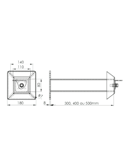 Potelet d'ancrage pour dalle beton ou charpente - SECUR - SECURLINE®