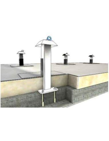 Potelet d'ancrage pour dalle beton ou charpente - SECUR - SECURLINE®