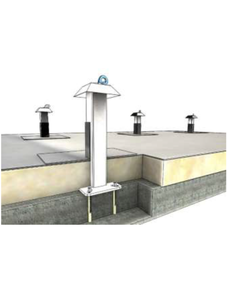 Potelet d'ancrage pour dalle beton ou charpente - SECUR - SECURLINE®