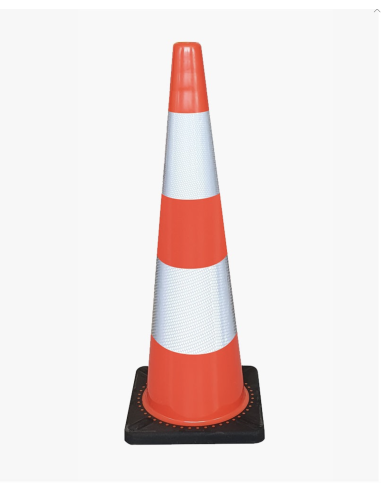 Cône de balisage classe2, lesté en caoutchouc - VISO®