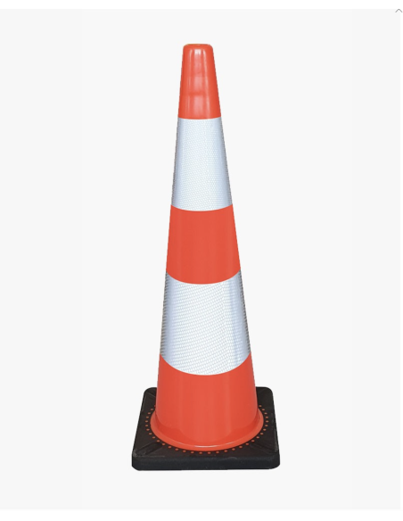 Cône de balisage classe2, lesté en caoutchouc - VISO®