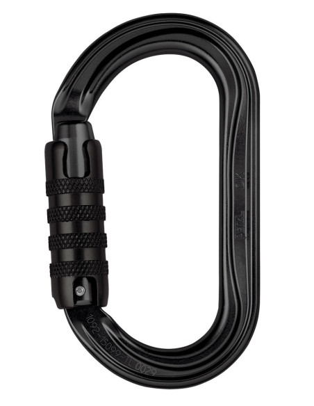 Mousqueton alu oval triple action - OK TRIACT - PETZL®