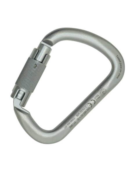 Mousqueton acier en poire triple action 50kN - X-LARGE CARBON AUTOBLOCK - KONG®