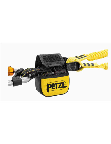 Longe double élastiquée 150 cm avec absorbeur, mousqueton Bm'D et MGO acier version INT - ABSORBICA-Y FLEX MGO - PETZL®
