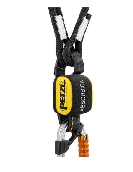 Longe double 80 cm avec absorbeur, mousqueton OK TRIACT LOCK et MGO alu - ABSORBICA-Y MGO - PETZL®