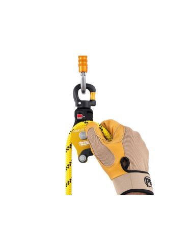 Poulie simple et compacte à très haut rendement, avec émerillon ouvrable