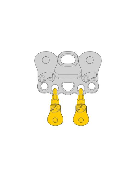 Poulie simple et compacte à très haut rendement, avec émerillon ouvrable