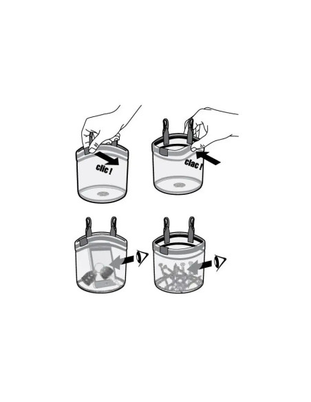 Pochette porte-outils transparente avec fermeture "clic/clac" 1,8L - GLASS BUCKET II - BEAL®