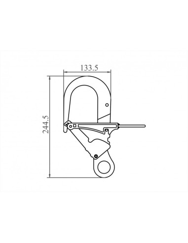 Crochet d'ancrage en aluminium pour perche...