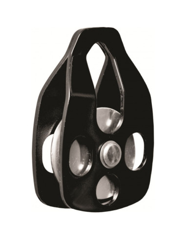 Poulie à flasques mobiles noire -ø9 à ø12 -...