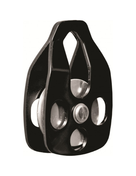 Poulie à flasques mobiles noire -ø9 à ø12 - 36kN - KRATOS SAFETY®