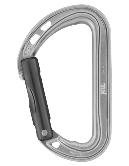 Mousqueton alu léger sans verrouillage doigt droit - SPIRIT - PETZL®