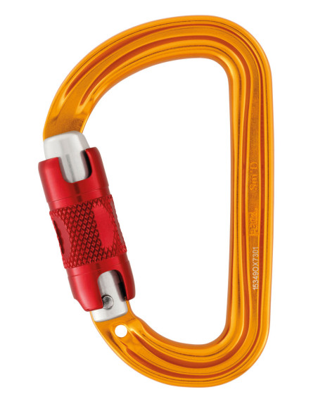 Mousqueton compact alu en D double action - SM'D TWIST LOCK - PETZL®