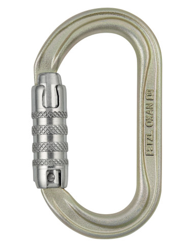 Mousqueton acier ovale triple action - OXAN TRIACT LOCK - PETZL®