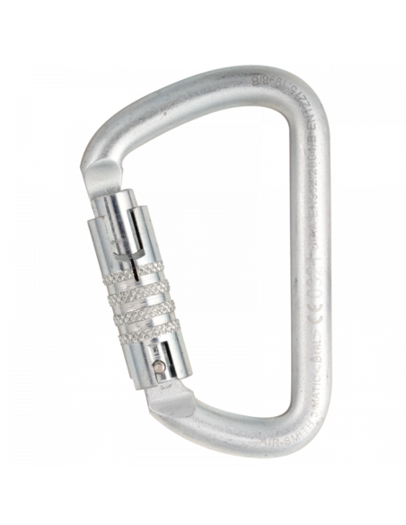 Mousqueton acier en poire triple action 52kN - AIR SMITH 3 MATIC - BEAL®