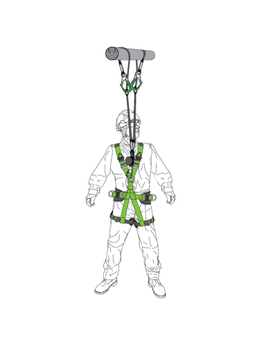 Longe fourche avec absorbeur d'énergie et...