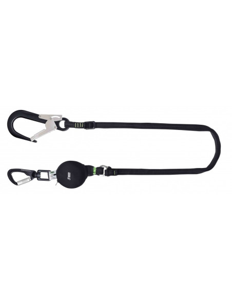 Longe réglable avec absorbeur d'énergie compact (140 kg, arêtes vives), sangle lg. 2 m - GRAVITY-S - KRATOS SAFETY®