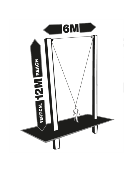 Antichute à rappel automatique à double câble de sécurité en acier, lg. 12 m - T-LINE - KRATOS SAFETY®