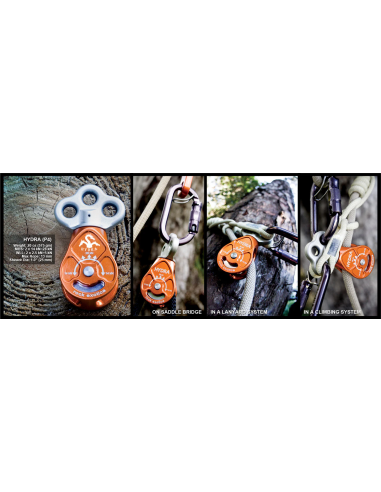 Poulie triple ancrage - HYDRA - ROCKEXOTICA®