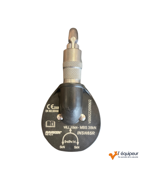 Poulie-mousqueton avec réa à facettes anti retour débrayable - SNATCHET 65 RACHET - HARKEN®