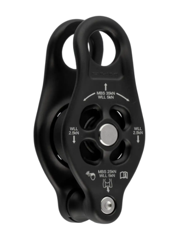 Poulie simple à flasques fixes avec ancrage -...