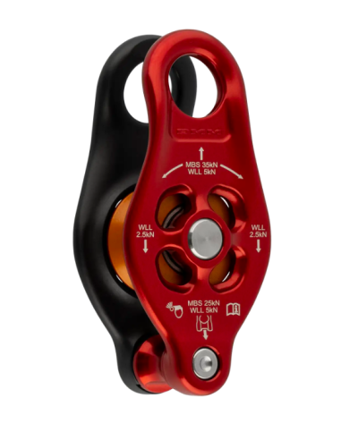 Poulie simple à flasques fixes avec ancrage -...