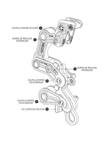 Pièce de rechange Aluminum Quick Pin - ROPE RUNNER PRO - NOTCH®