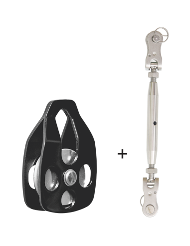 Ensemble tendeur et poulie pour poulie bloqueur...