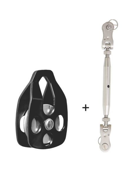 Ensemble tendeur et poulie pour poulie bloqueur - TYROLL - KRATOS SAFETY®