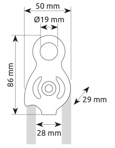 Poulie simple à flasques fixes Prusik - SPHINX - CAMP® 2
