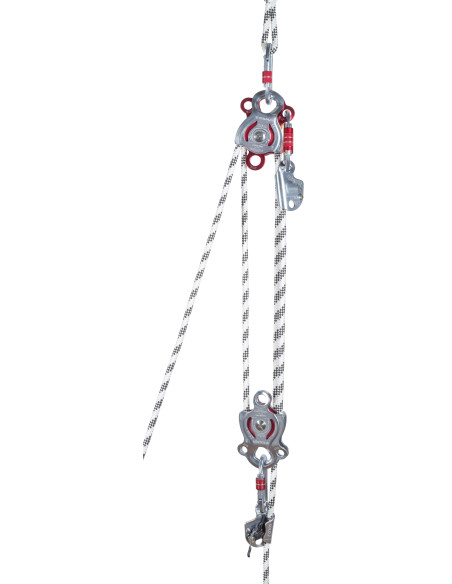 Poulie double RàB à flasques mobiles Prusik avec trois trous de connexion - JANUS PRO - CAMP®