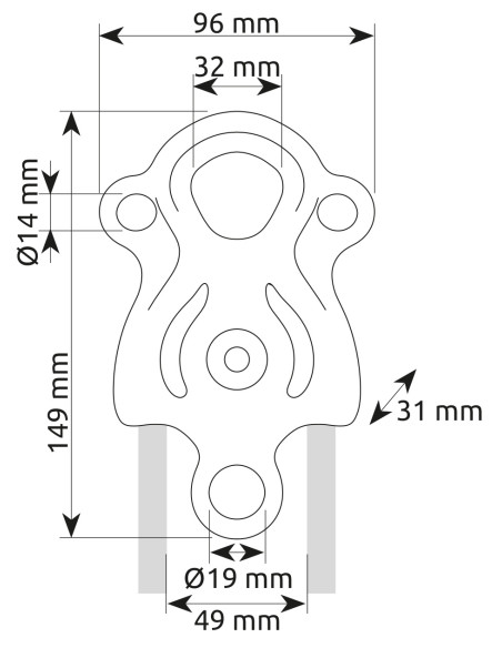 Poulie simple à flasques mobiles Prusik avec trois trous de connexion et un point d’attache supplémentaire - NAIAD - CAMP®