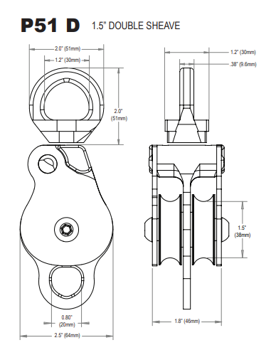 Poulie double RàB à flasque ouvrante avec...