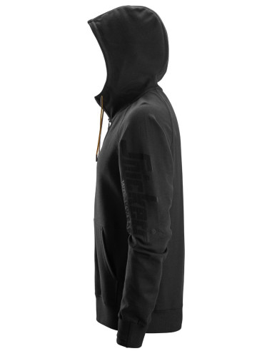 Sweat-shirt à capuche avec logo et fermeture à...