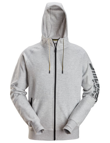 Sweat-shirt à capuche avec logo et fermeture à...