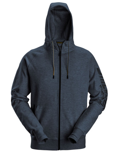 Sweat-shirt à capuche avec logo et fermeture à...