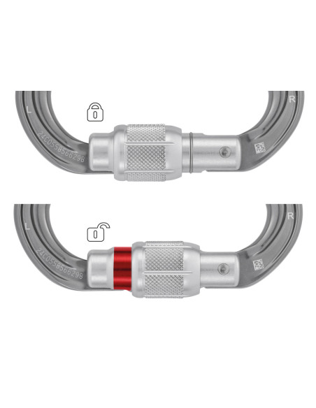 Mousqueton alu demi-rond à vis  - OMNI SCREW-LOCK 2025 - PETZL®