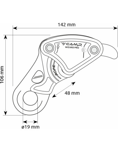 Descendeur auto-freinant ultra compact - WIZARD...