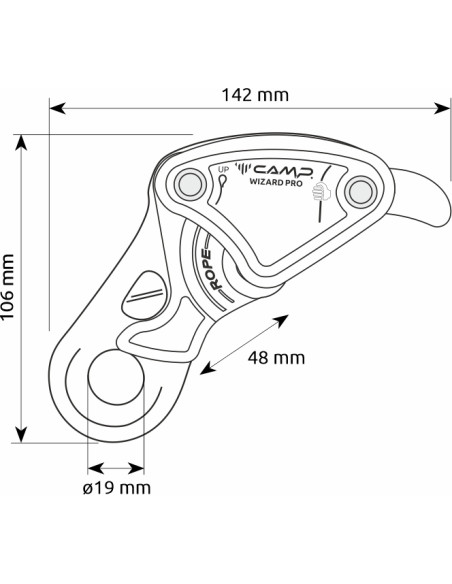 Descendeur auto-freinant ultra compact - WIZARD PRO - CAMP®