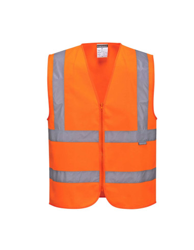 Gilet haute visibilité avec fermeture Zip -...