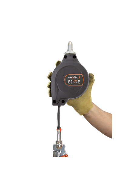 Antichute à rappel auto, sangle, snaphook alu, utilisation verticale & horizontale - EAGLE EDGE - NEOFEU® (Longueur: 6 m)