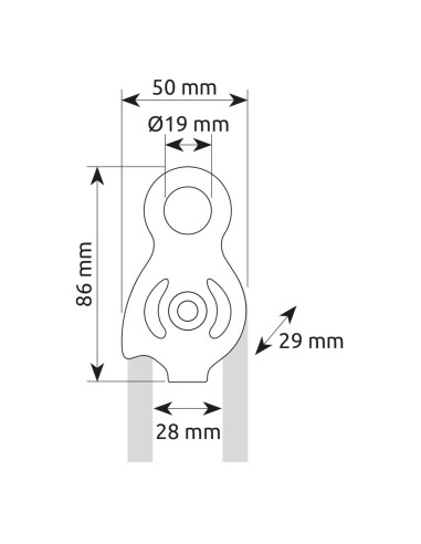 Poulie ultra-compacte avec flasques fixes -...