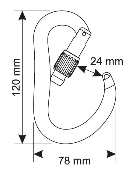Mousqueton alu à grande ouverture à vis - ATOM LOCK - CAMP®