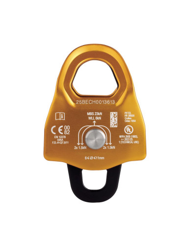 Poulie double RàB à flasques mobiles Prusik -...