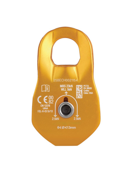 Poulie simple Petzl FIXE 2026 compacte cordistes, secours | l'equipeur.fr
