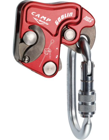 Antichute mobile sur corde (ø10mm et +) avec fonction de blocage (livré avec son mousqueton) - GOBLIN - CAMP®