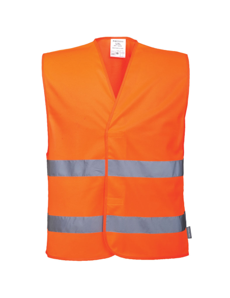 Gilet haute visibilité Double bande - Fermeture par bandes auto-aggrippantes - PORTWEST®
