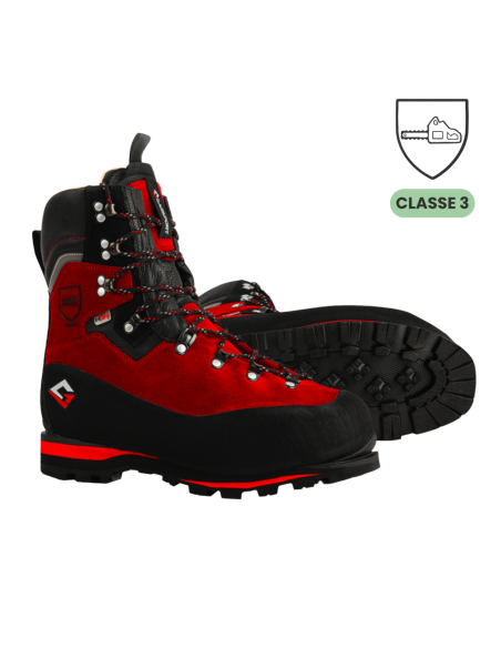 Chaussure de protection orange scie à chaine - Classe 3 - WOOD BREAKER HIGH H-DRY WR S3 - GARSPORT®