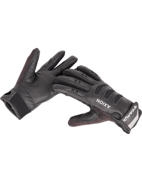 Gants en cuir respirants mousquetonables - AXION BLACK - CAMP®